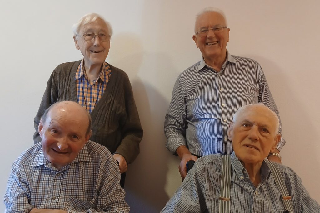 Brüder und Cousins: Fidelis, Jakob und Paul Pezzei, sowie Johannes Valentini